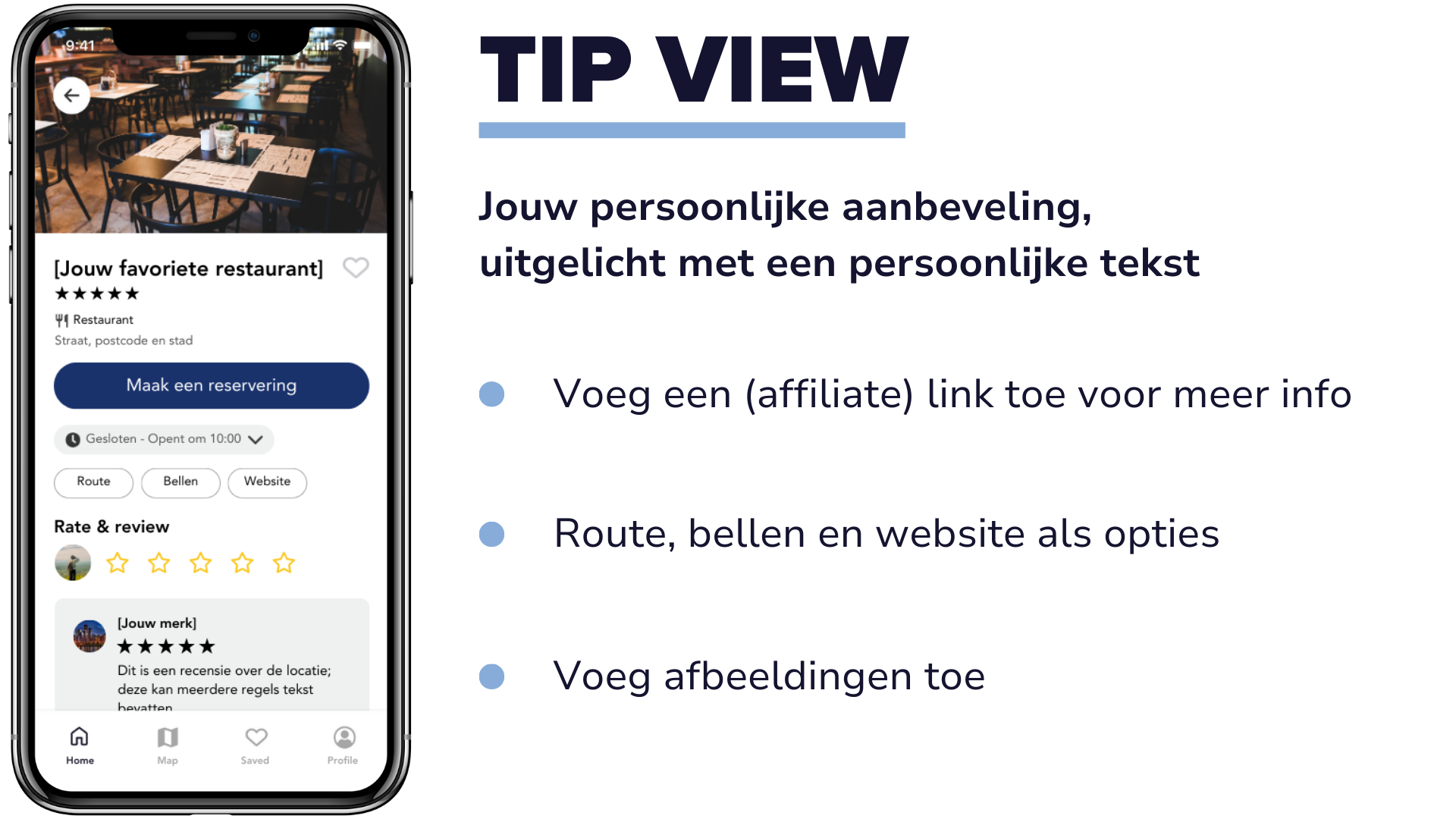 GoHere app – Tip view