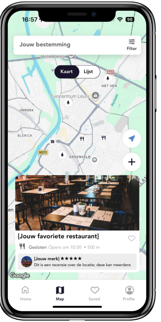 GoHere app – Map view