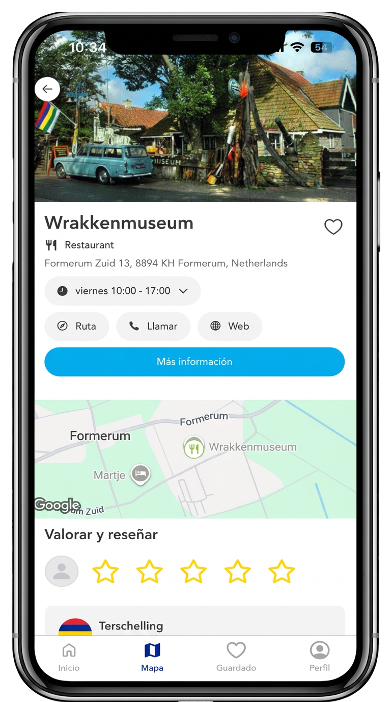 App GoHere – detalle de consejo